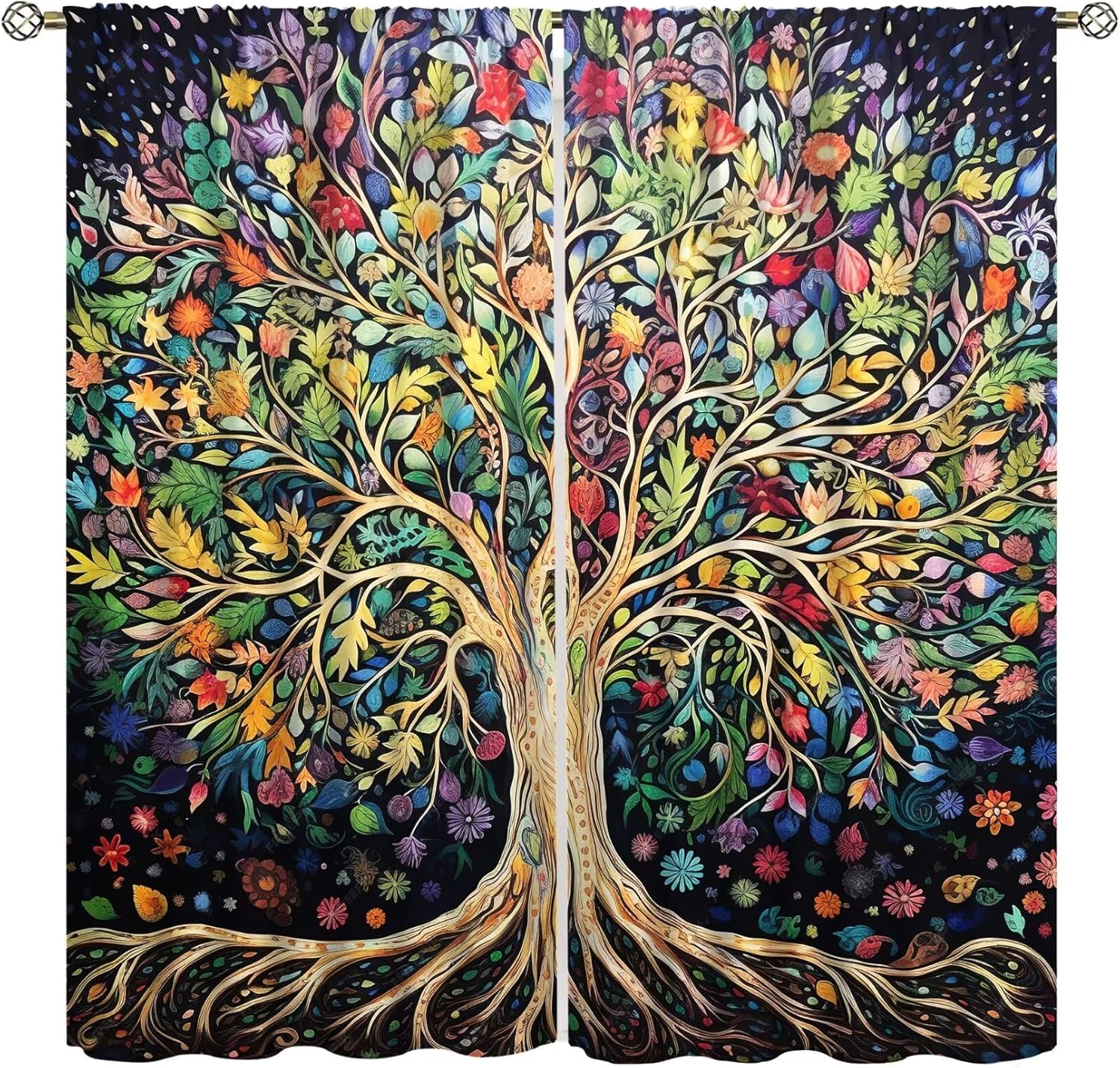 Tree of Life Curtains, Fantasy - Korean Arts And Lifestyle review and price