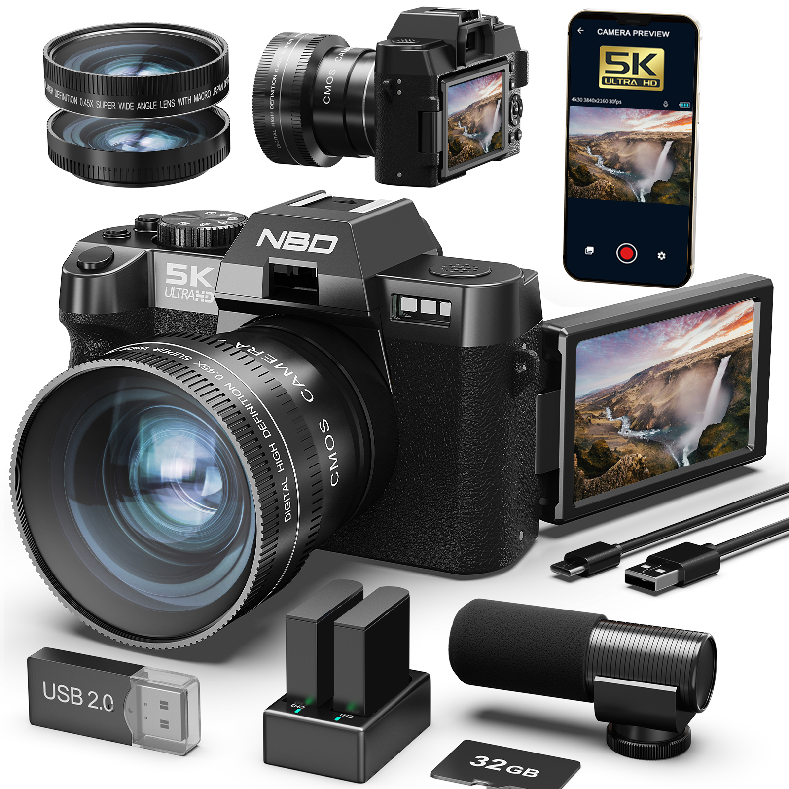 NBD 48MP&4K Digital Cameras fo - Korean Lifestyle Vlogs review and price
