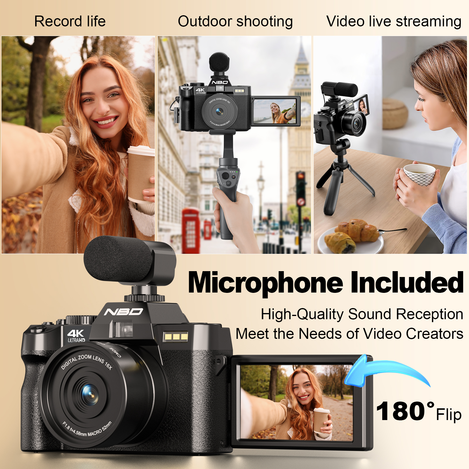 NBD 48MP 4K Digital Camera S10 - Korean Girl Lifestyle review and price