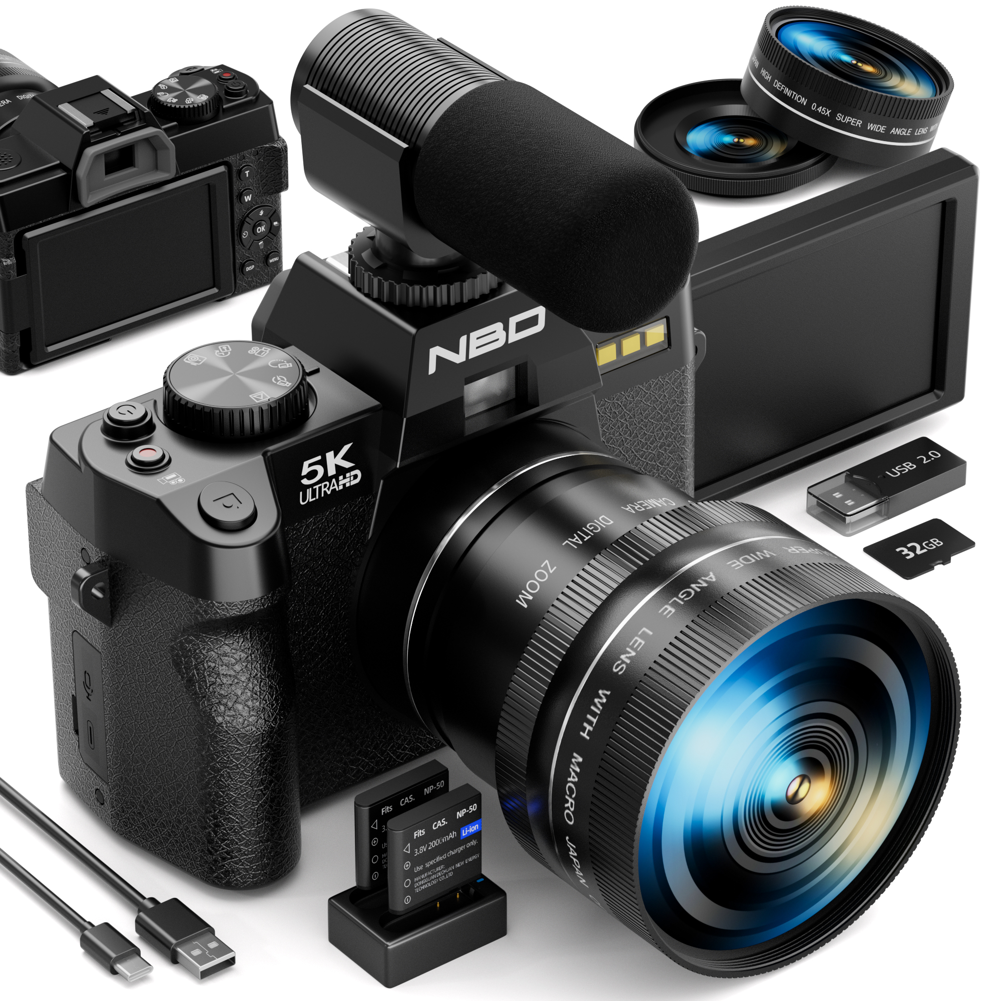 NBD 5K 48MP Digital Cameras fo - Korean Lifestyle Vlogs review and price