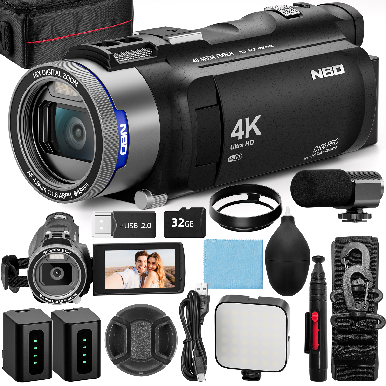 NBD 4K HD&48MP Camcorder Video - Korean Lifestyle & Kids Boutique Photos review and price