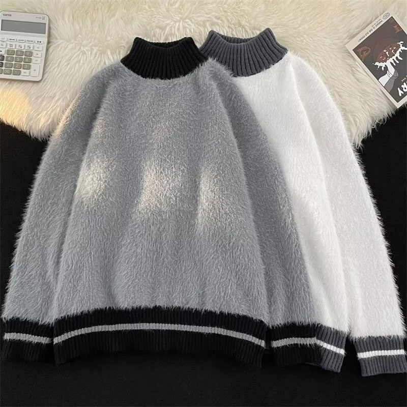 Fur Collar Pullovers Estampado - Korean Men Lifestyle review and price